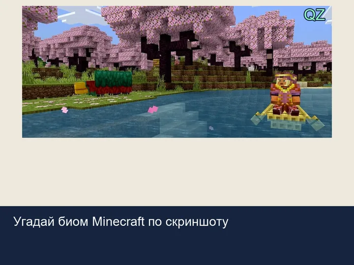 Обложка квиза Угадай биом Minecraft по скриншоту