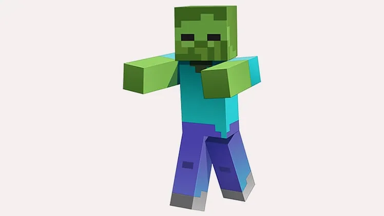 Фрагмент официального изображения моба Minecraft