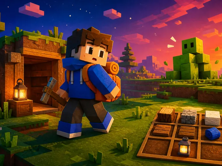 Обложка квиза Выживешь ли ты первую ночь в Minecraft?